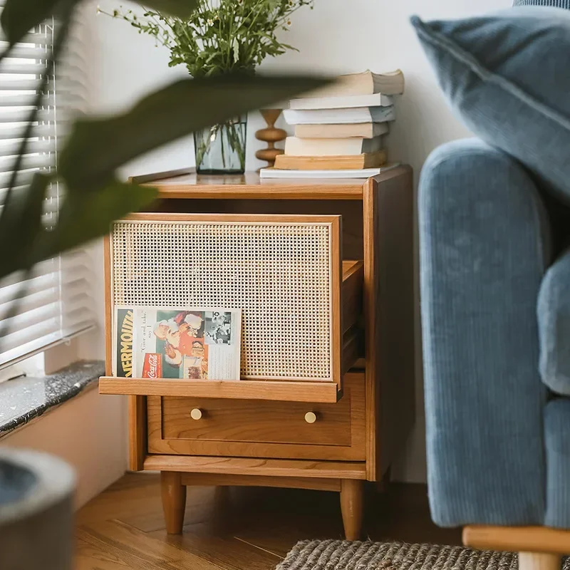 Şarj İstasyonlu ve Led Işıklı  - Solid Wood Nightstand 2 Drawers incelemesi ve fiyatı