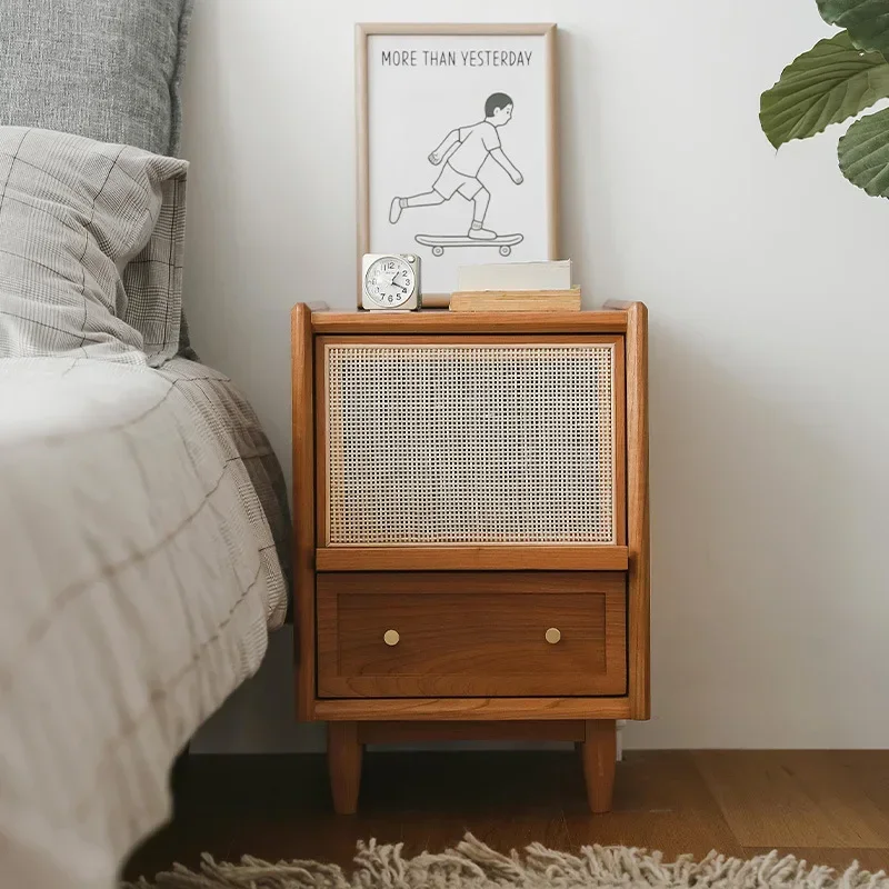 Şarj İstasyonlu ve Led Işıklı  - Solid Wood Nightstand 2 Drawers incelemesi ve fiyatı