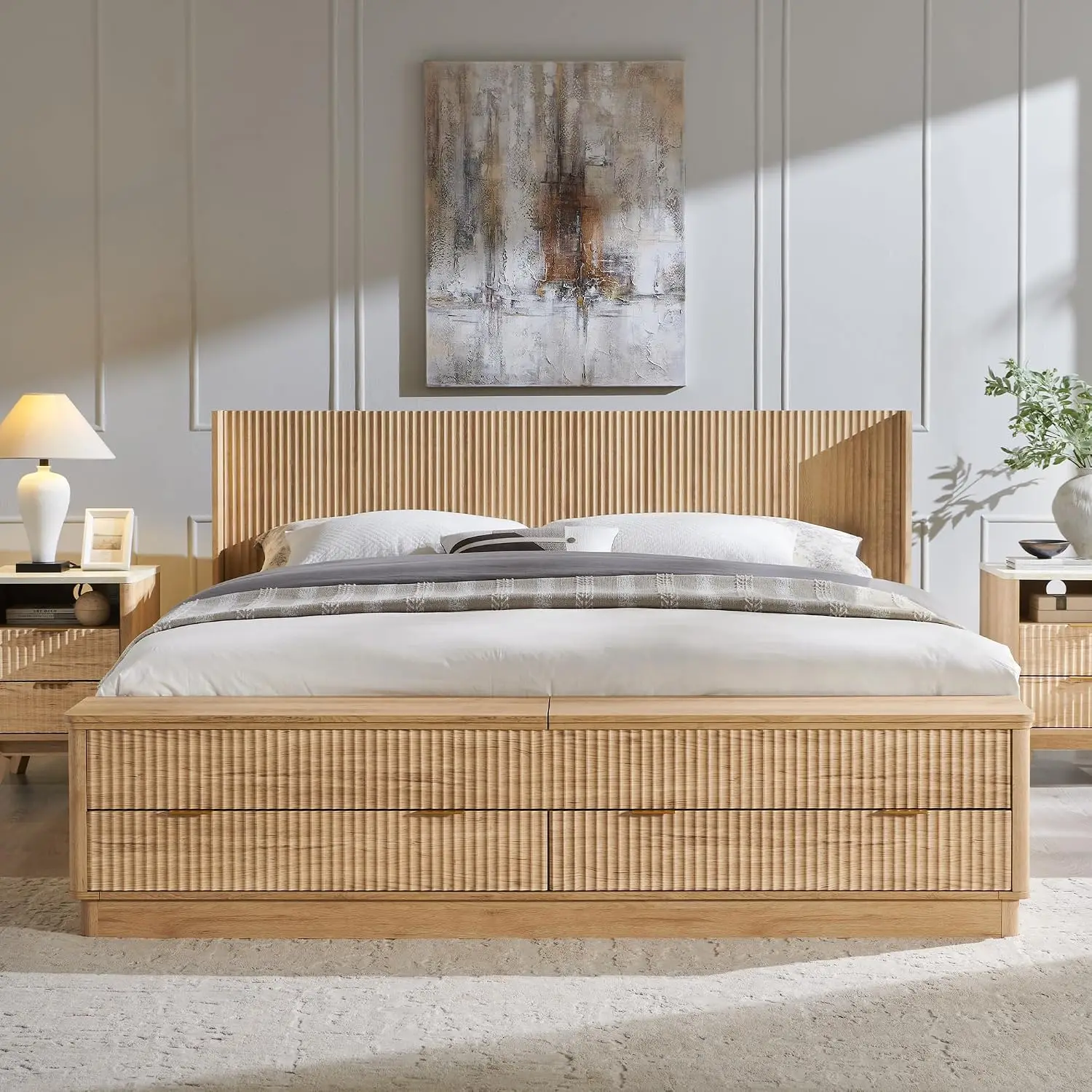 Kafa Tahtalı ve Depolama Bankl - King Size Bed Frame With Storage Drawers incelemesi ve fiyatı