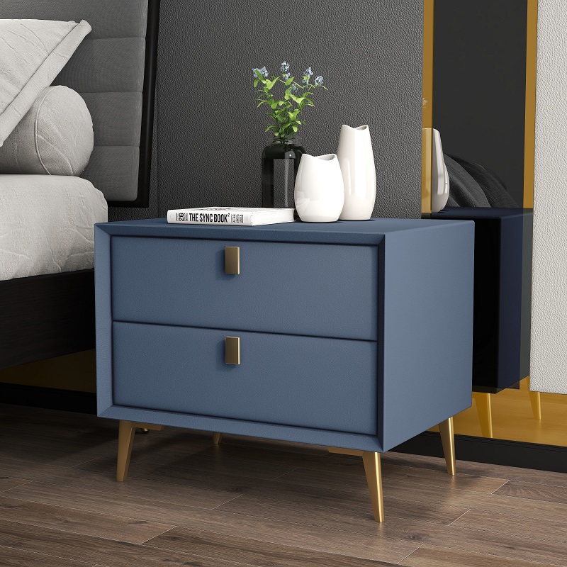 Modern Tarzda, Suni Deri Kaplı - Solid Wood Nightstand 2 Drawers incelemesi ve fiyatı