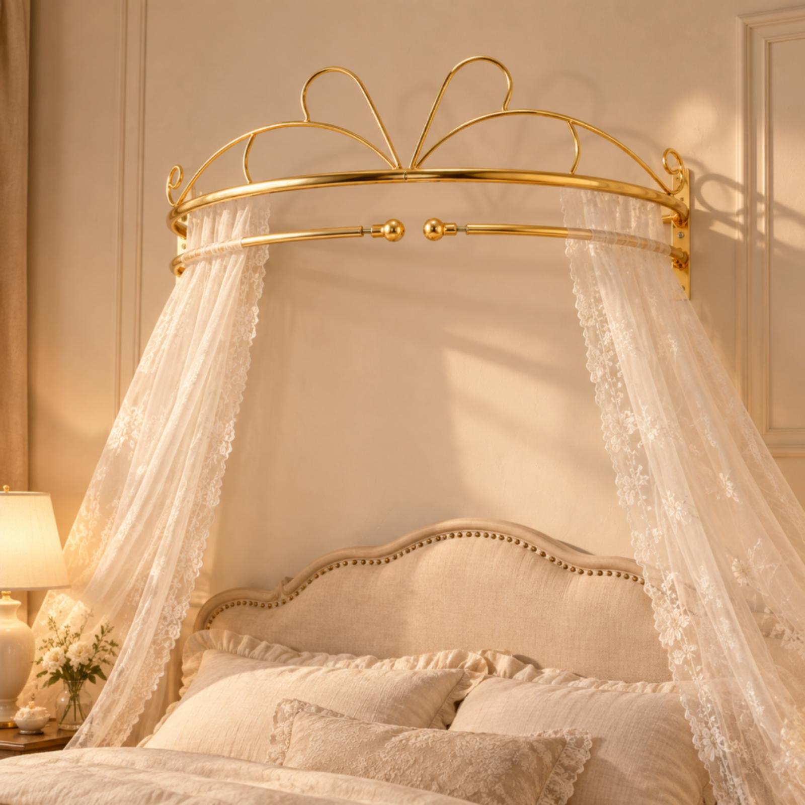 Altın Rengi Metal Duvara Monte - Canopy Bed Frame Metal Queen incelemesi ve fiyatı