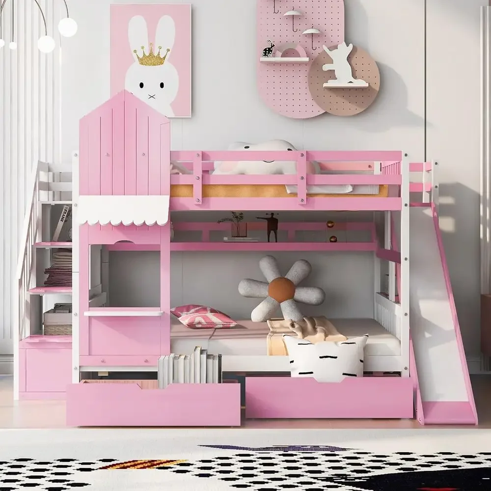 Merdivenli, Kaydıraklı ve Sakl - Bunk Bed With Stairs And Slide incelemesi ve fiyatı