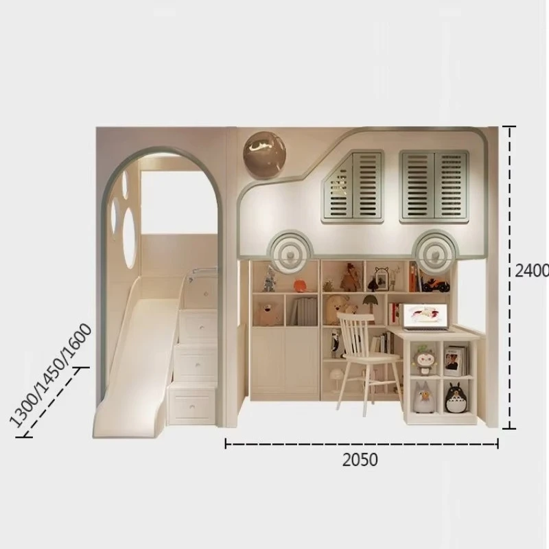 Yeni Tasarım, Lüks Çocuk Ranza - Bunk Bed With Stairs And Slide incelemesi ve fiyatı