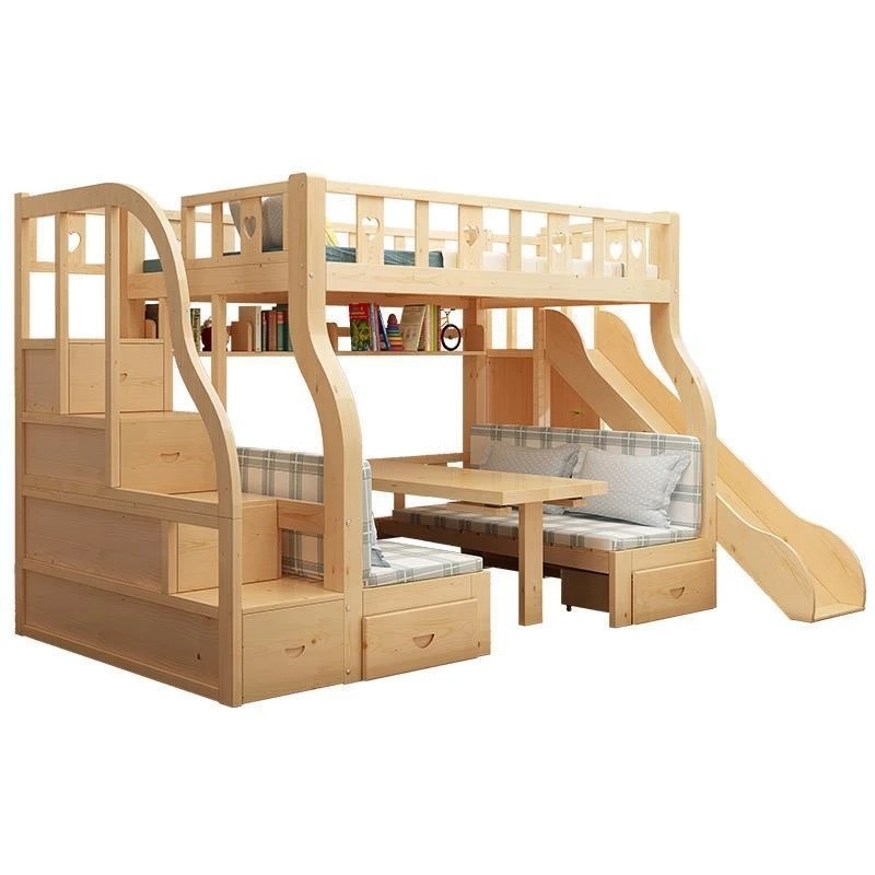 Çok Fonksiyonlu Ranza Ahşap De - Bunk Bed With Stairs And Slide incelemesi ve fiyatı