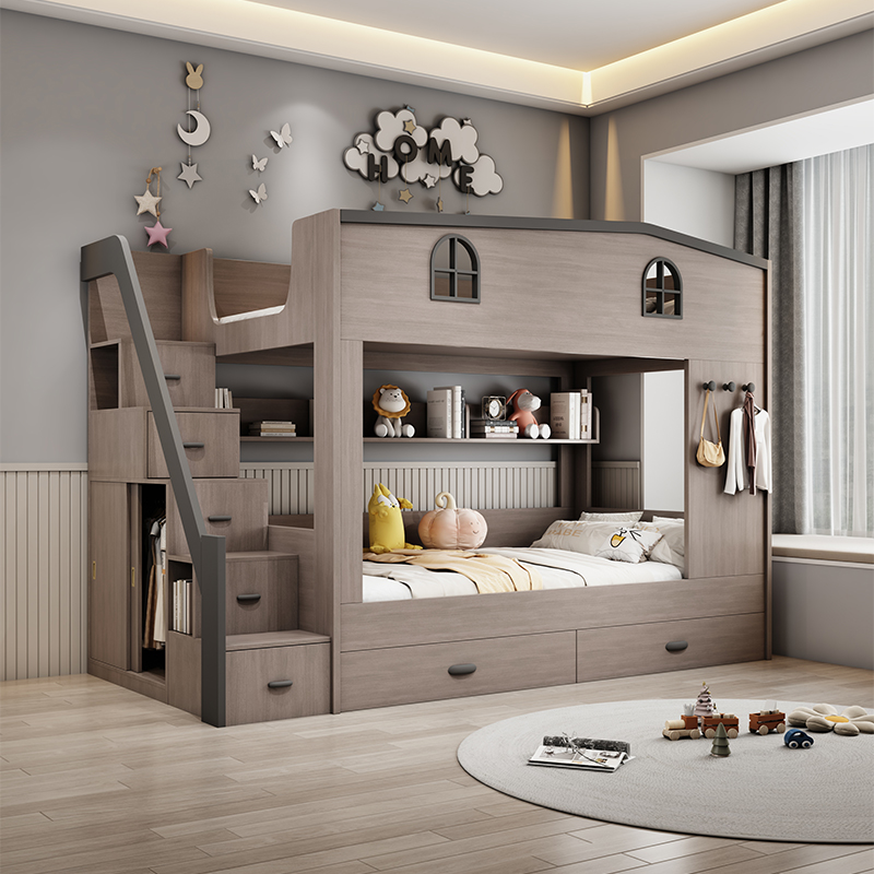 İskandinav Çift Katlı Çocuk Ya - Bunk Bed With Stairs And Slide incelemesi ve fiyatı