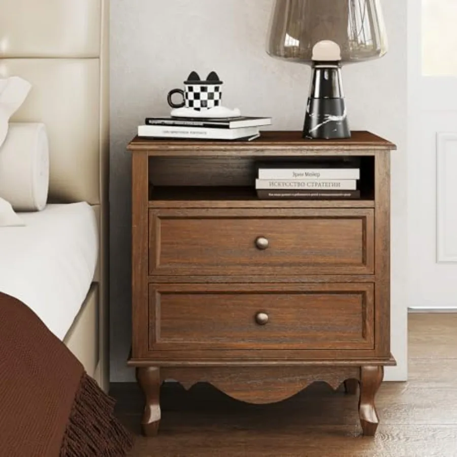 Masif Ahşap Komodin, 2 Çekmece - Solid Wood Nightstand 2 Drawers incelemesi ve fiyatı