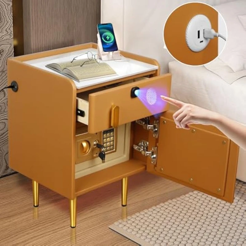 Gizli Kasalı ve Parmak İziyle  - Solid Wood Nightstand 2 Drawers incelemesi ve fiyatı