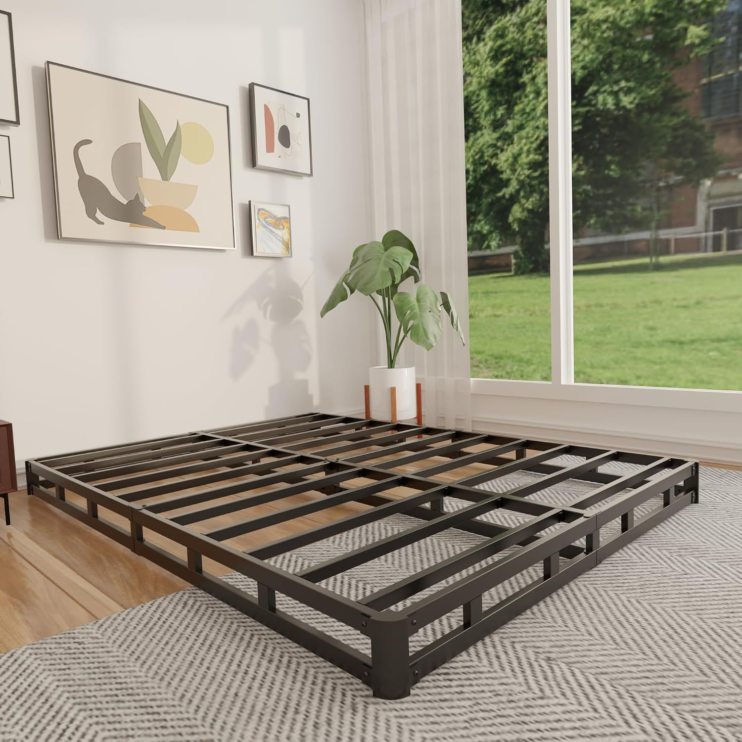 4 İnç Queen Boy Düşük Profilli - Canopy Bed Frame Metal Queen incelemesi ve fiyatı