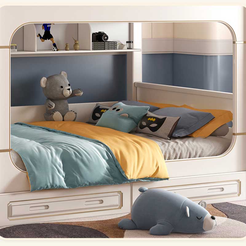 Modern Ev Beyaz Erkek Kız Çocu - Bunk Bed With Stairs And Slide incelemesi ve fiyatı