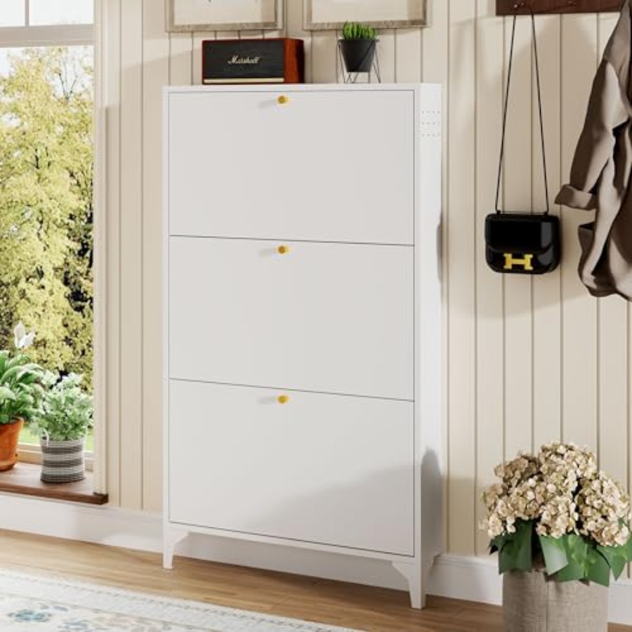 3 Çekmeceli Ayaklı Ayakkabı Do - Shoe Rack Cabinet Narrow Entryway incelemesi ve fiyatı